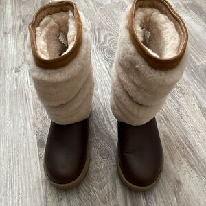 UGG Brown and Cream Winter Boots